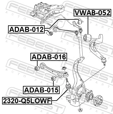 VWAB052 Febest Сайлентблок нижнего переднего рычага