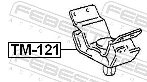 TM121 Febest Опора КПП