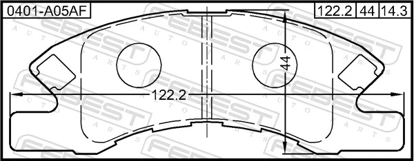 0401A05AF Febest Колодки передние