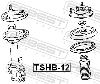 TSHB12 Febest Буфер (отбойник) амортизатора переднего + пыльник