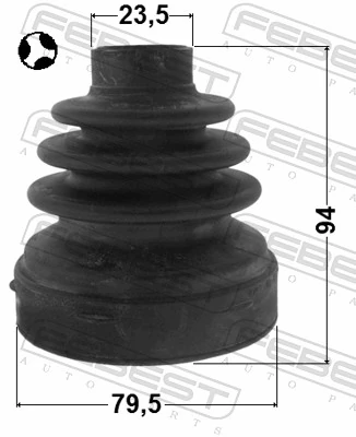 0215J32T Febest Пыльник гранаты внутренний, левый