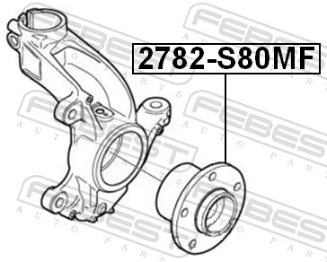 2782S80MF Febest Ступица колеса передняя