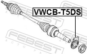 VWCBT5DS Febest Подвесной подшипник передней полуоси