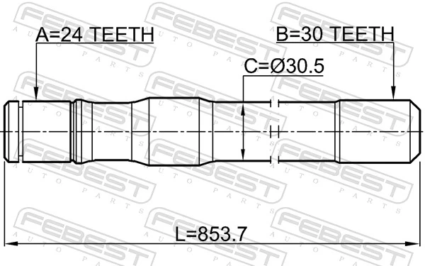 4341260140 Toyota Приводной вал промежуточный