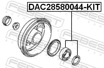 DAC28580044KIT Febest Подшипник ступицы задней