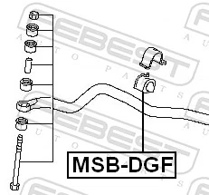 MSBDGF Febest Разрезная втулка стабилизатора