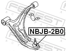 NBJB2B0 Febest Пыльник опоры шаровой нижней