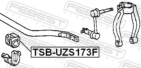 TSBUZS173F Febest Разрезная втулка стабилизатора