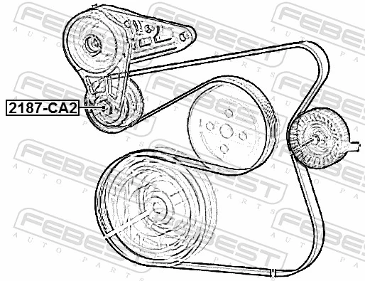 Rolo de reguladora de tensão da correia de transmissão Ford Mondeo 4 CA2