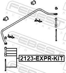 2123EXPRKIT Febest Тяжка стабилизатора, заднего