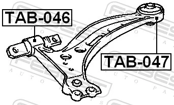 TAB047 Febest Сайлентблок нижнего переднего рычага
