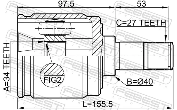 Шарнир угловых скоростей передний левый Posterparts BB6702 цена, от 39.98 USD