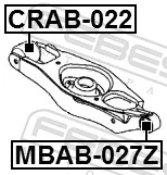 CRAB022 Febest Сайлентблок задней тяги