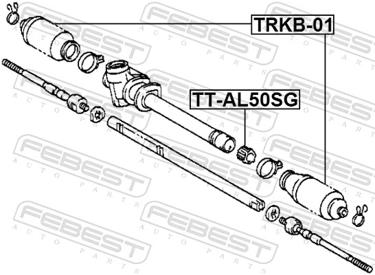 TTAL50SG Febest Втулка вала рулевой рейки