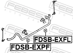 FDSBEXFL Febest Втулка стабилизатора переднего левая