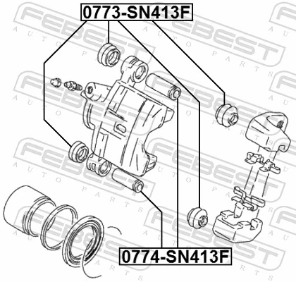 0774SN413F Febest Направляющая тормозного суппорта