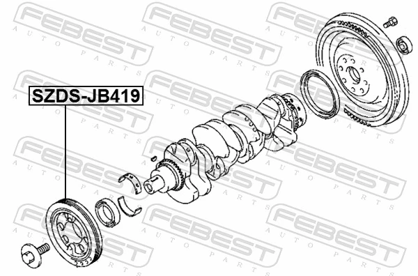 SZDSJB419 Febest Шкив коленчатого вала