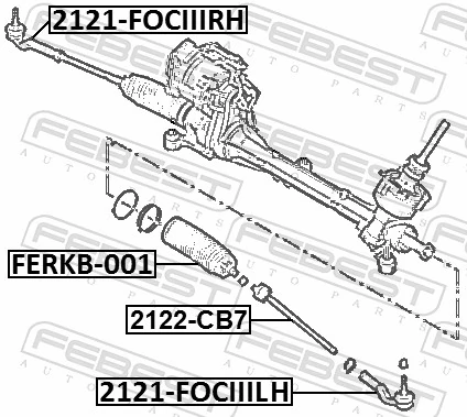 2122CB7 Febest Тяги рулевые