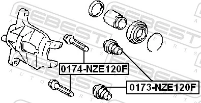 0174NZE120F Febest Направляющая тормозного суппорта
