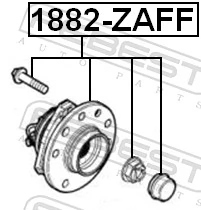 1882ZAFF Febest Ступица колеса передняя
