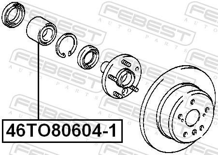 Подшипник задней ступицы 46T080604 Koyo