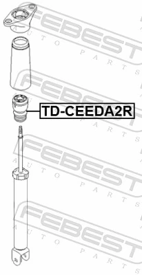 KDCEEDA2R Febest Буфер амортизатора заднего