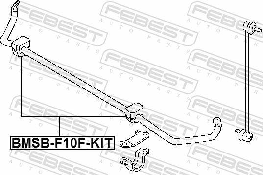 BMSBF10FKIT Febest Разрезная втулка стабилизатора