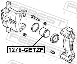 1276GETZF Febest Поршень тормозного суппорта переднего