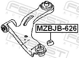 MZBJB626 Febest Пыльник опоры шаровой нижней
