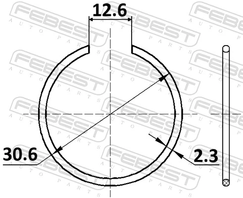 CC130X2 Febest Кольцо стопорное подшипника передней ступицы