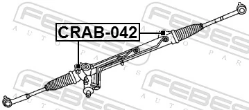 CRAB042 Febest Сайлентблок крепления рулевой рейки