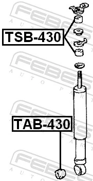 TAB430 Febest Сайлентблок амортизатора переднего
