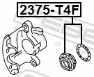 2375T4F Febest Ремкомплект суппорта тормозного, переднего