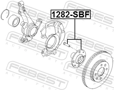 1282SBF Febest Ступица колеса передняя