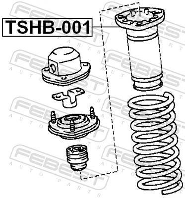 TSHB001 Febest Пыльник заднего амортизатора