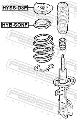 HYBSONF Febest Подшипник верхней опоры