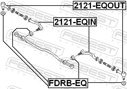 FDRBEQ Febest Наконечник рулевой тяги внутренний