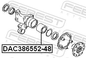 DAC38655248 Febest Подшипник ступицы задней