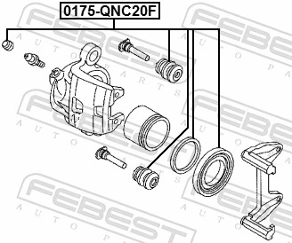 0175QNC20F Febest Ремкомплект суппорта тормозного, переднего