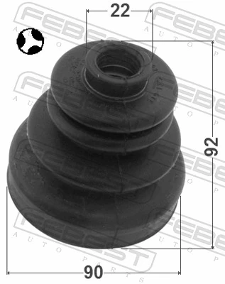 0215R20T Febest Пыльник ШРУСа передней полуоси внутренний