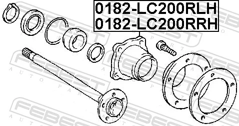 0182LC200RLH Febest Ступица задняя левая