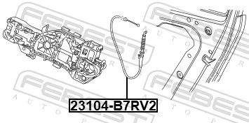 23104B7RV2 Febest Трос открывания двери задней