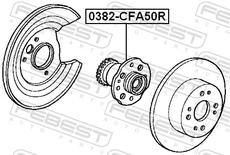 0382CFA50R Febest Ступица задняя