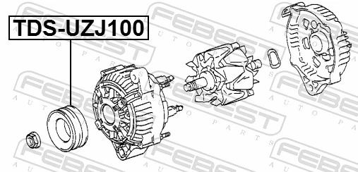 TDSUZJ100 Febest Обгонная муфта генератора