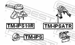 TMIPS Febest Подушка передней опоры двигателя