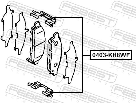 Комплект пружинок крепления дисковых колодок, передних AND 3S615011 цена, от 7.02 USD