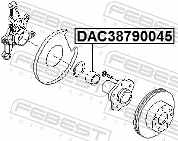 DAC38790045 Febest Подшипник ступицы задней