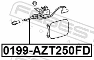 0199AZT250FD Febest Замок открывания лючка бензобака
