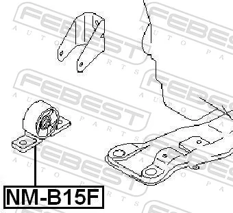NMB15F Febest Подушка передней опоры двигателя