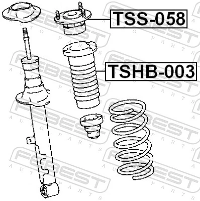 TSHB003 Febest Пыльник стойки передней
